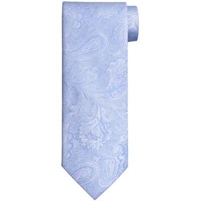 Suitable Stropdas Zijde Big Paisley Lichtblauw - Suitable Stropdas Zijde Big Paisley Lichtblauw -