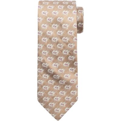 Suitable Stropdas Zijde Paisley Beige - Suitable Stropdas Zijde Paisley Beige -