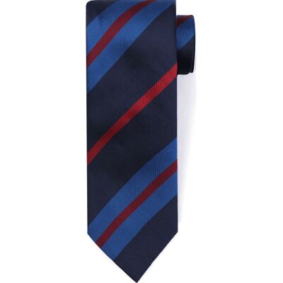 Suitable Stropdas Zijde Triple Stripe Navy - Suitable Stropdas Zijde Triple Stripe Navy -