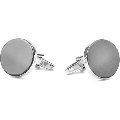 Suitable Manchetknoop Rond Zilver - Suitable Manchetknoop Rond Zilver -
