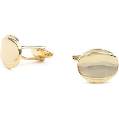 Suitable Manchetknoop Ovaal Goud - Suitable Manchetknoop Ovaal Goud -