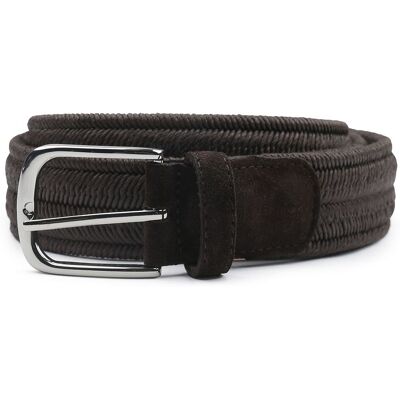 Profuomo Waxed Geweven Riem Bruin Profuomo Waxed Geweven Riem Bruin