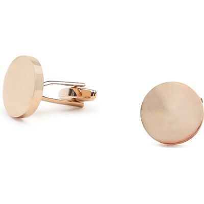 Suitable Manchetknoop Rond Roségoud - Suitable Manchetknoop Rond Roségoud -