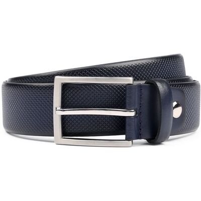 Suitable Riem Structuur Leer Navy Suitable Riem Structuur Leer Navy
