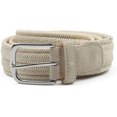 Profuomo Waxed Geweven Riem Ecru Profuomo Waxed Geweven Riem Ecru