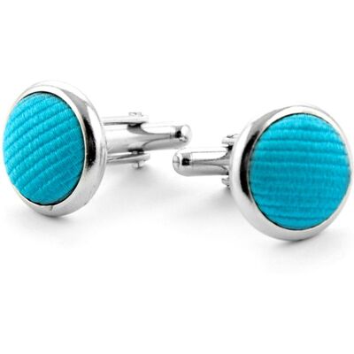 Suitable Zijde Manchetknoop Turquoise F24 - Suitable Zijde Manchetknoop Turquoise F24 -