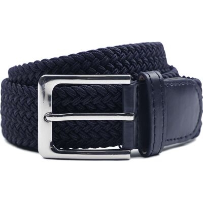 Suitable Geweven Riem Donkerblauw Suitable Geweven Riem Donkerblauw