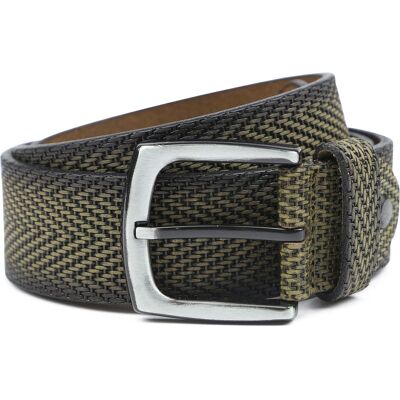 Suitable Riem Structuur Leer Groen Suitable Riem Structuur Leer Groen