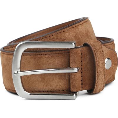 Suitable Riem Suède Leer Cognac Suitable Riem Suède Leer Cognac