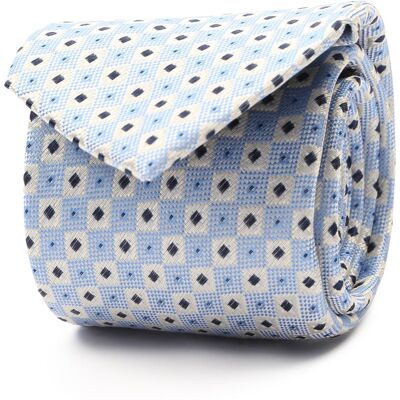 Suitable Stropdas Zijde Blokjes Blauw - Suitable Stropdas Zijde Blokjes Blauw -