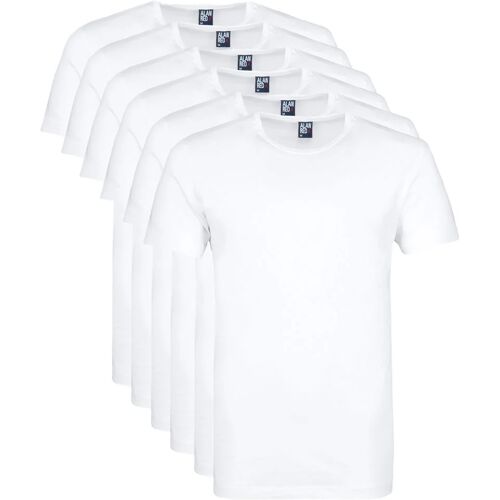 Alan Red Aanbieding Derby O-Hals T-shirts Wit (6Pack)