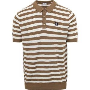 Blue Industry M10 Poloshirt Strepen Bruin Blue Industry M10 Poloshirt Strepen Bruin