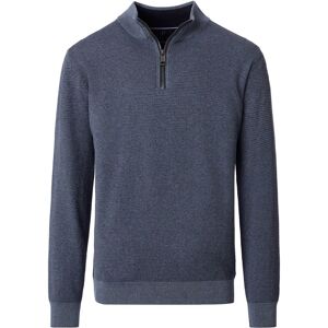 Casa Moda Halfzip Trui Structure Blauw Casa Moda Halfzip Trui Structure Blauw