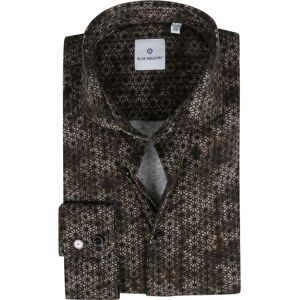 Blue Industry Overhemd Bloemen Donkerbruin Blue Industry Overhemd Bloemen Donkerbruin
