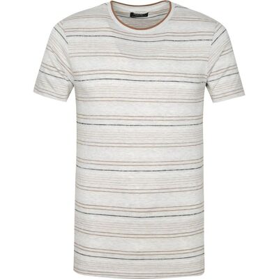 Dstrezzed T-shirt Strepen Lichtgrijs Dstrezzed T-shirt Strepen Lichtgrijs