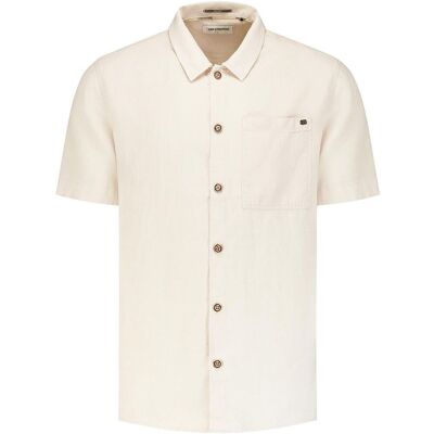 No Excess Short Sleeve Overhemd Linen Blend Ecru No Excess Short Sleeve Overhemd Linen Blend Ecru