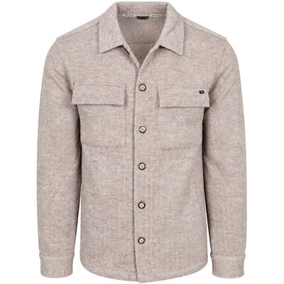 No Excess Overshirt Full Button Jacquard Greige No Excess Overshirt Full Button Jacquard Greige