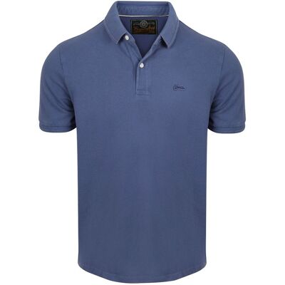 Superdry Polo Pique Classic Bay Blauw Superdry Polo Pique Classic Bay Blauw
