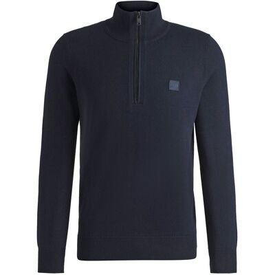 BOSS Kanobix Half Zip Trui Donkerblauw BOSS Kanobix Half Zip Trui Donkerblauw