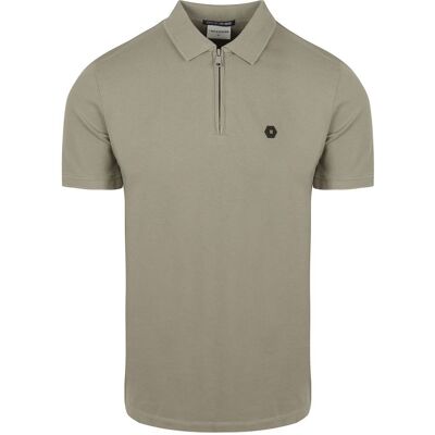 No Excess Half Zip Poloshirt Piqué Groen No Excess Half Zip Poloshirt Piqué Groen