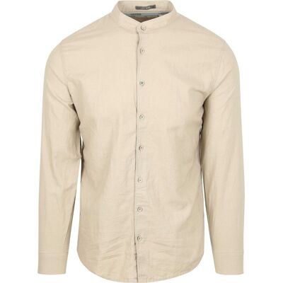 No Excess Overhemd Linnen Blend Beige No Excess Overhemd Linnen Blend Beige