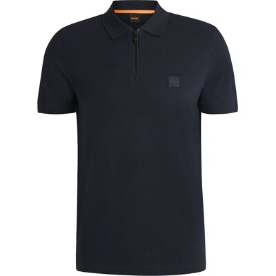 BOSS Passerzip Half Zip Polo Navy BOSS Passerzip Half Zip Polo Navy