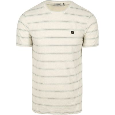 No Excess No-Excess T-Shirt Crewneck Jacquard Stripes Ecru No Excess No-Excess T-Shirt Crewneck Jacquard Stripes Ecru