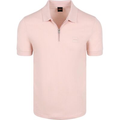 BOSS Passerzip Half Zip Polo Roze BOSS Passerzip Half Zip Polo Roze