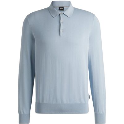 BOSS Gemello Long Sleeve Polo Lichtblauw BOSS Gemello Long Sleeve Polo Lichtblauw