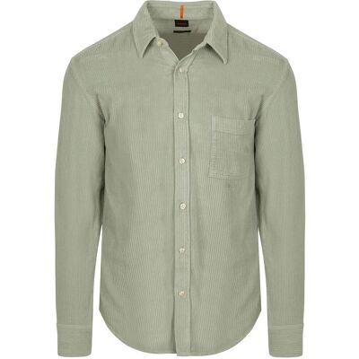 BOSS Relegant Overhemd Corduroy Groen BOSS Relegant Overhemd Corduroy Groen