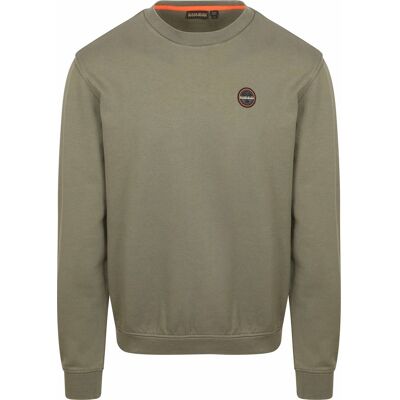 Napapijri Badge Sweater Olijfgroen Napapijri Badge Sweater Olijfgroen