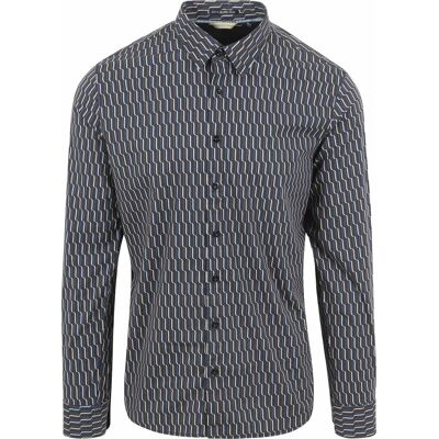 No Excess Overhemd Print Donkerblauw No Excess Overhemd Print Donkerblauw