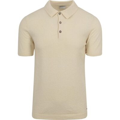 No Excess Knitted Poloshirt Structuur Ecru No Excess Knitted Poloshirt Structuur Ecru
