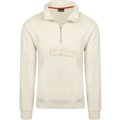 Napapijri Half-Zip Sweater Off White Napapijri Half-Zip Sweater Off White