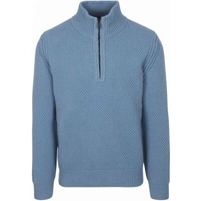 BOSS Trui Half Zip Kurano Blauw BOSS Trui Half Zip Kurano Blauw