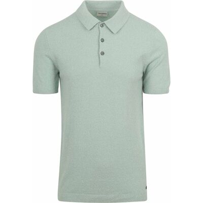 No Excess Knitted Poloshirt Structuur Groen No Excess Knitted Poloshirt Structuur Groen