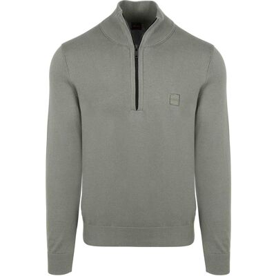 BOSS Kanobix Half Zip Trui Groen BOSS Kanobix Half Zip Trui Groen