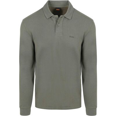 BOSS Petempestolong Long Sleeve Polo Groen BOSS Petempestolong Long Sleeve Polo Groen