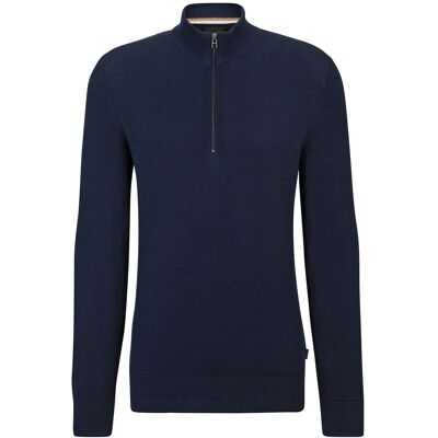 BOSS Ebrando-P Half Zip Trui Navy BOSS Ebrando-P Half Zip Trui Navy