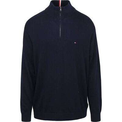 Tommy Hilfiger Big & Tall Half Zip Trui Navy Tommy Hilfiger Big & Tall Half Zip Trui Navy