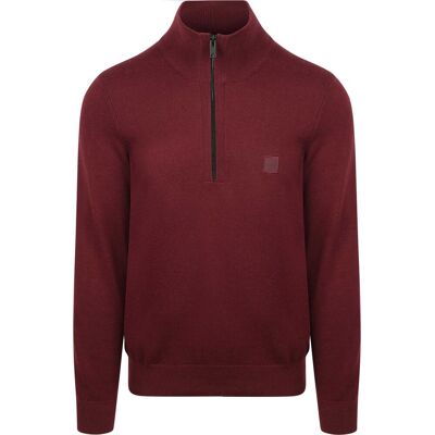 BOSS Kanobix Half Zip Trui Bordeaux BOSS Kanobix Half Zip Trui Bordeaux
