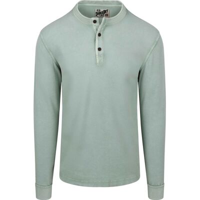 Superdry Trui Henley Textured Groen Superdry Trui Henley Textured Groen