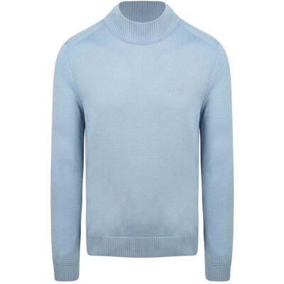 BOSS Turtleneck Trui Avac Wool Blend Lichtblauw BOSS Turtleneck Trui Avac Wool Blend Lichtblauw