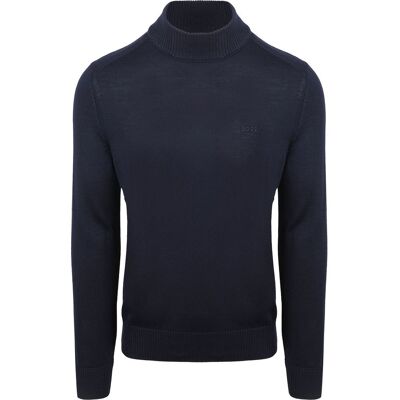 BOSS Turtleneck Trui Avac Wool Blend Navy BOSS Turtleneck Trui Avac Wool Blend Navy