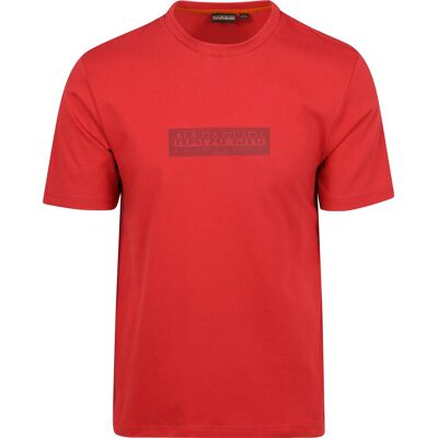 Napapijri T-shirt Logo Rood Napapijri T-shirt Logo Rood