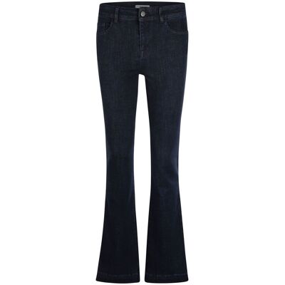 Steppin' Out Flared Jeans Dames Dark Blue Denim Steppin' Out Flared Jeans Dames Dark Blue Denim