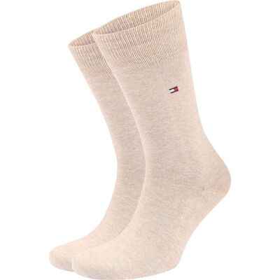 Tommy Hilfiger Classic 2-Pack Sokken Beige Tommy Hilfiger Classic 2-Pack Sokken Beige