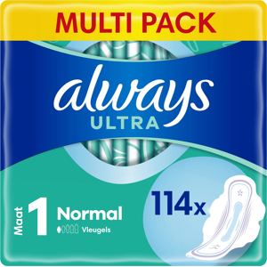 Always - Maandverband Ultra Normal - Met Vleugels - Maat 1 - 3 x 38 - 114 Pads