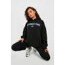 boohoo Los Angeles Hoodie Met Tekst, Black Medium