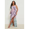 boohoo Plus Dip & Tie Dye Katy Maxi Jurk, Pink 50